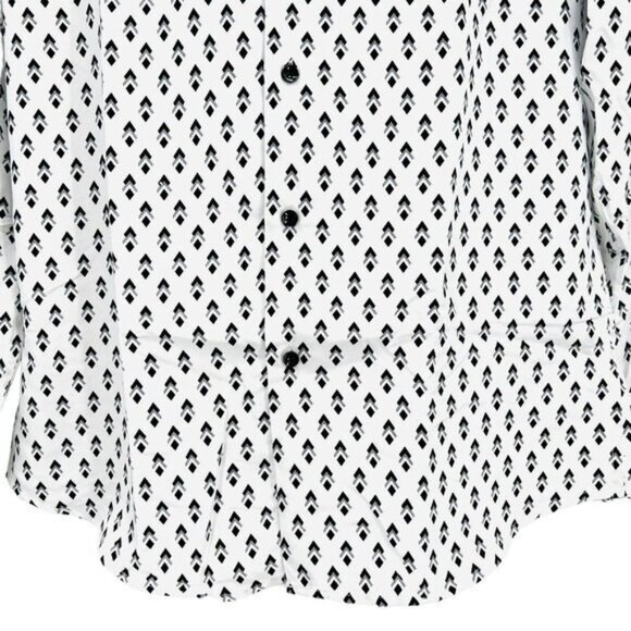 NWT Silver Stone Geo Collection Men's Shirt Large Modern Fit Button Down $149 - Picture 7 of 12